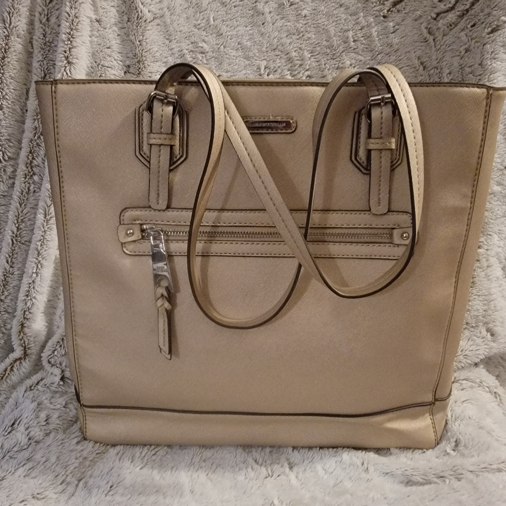 Dana Buchman tote. Very large and gold in color.